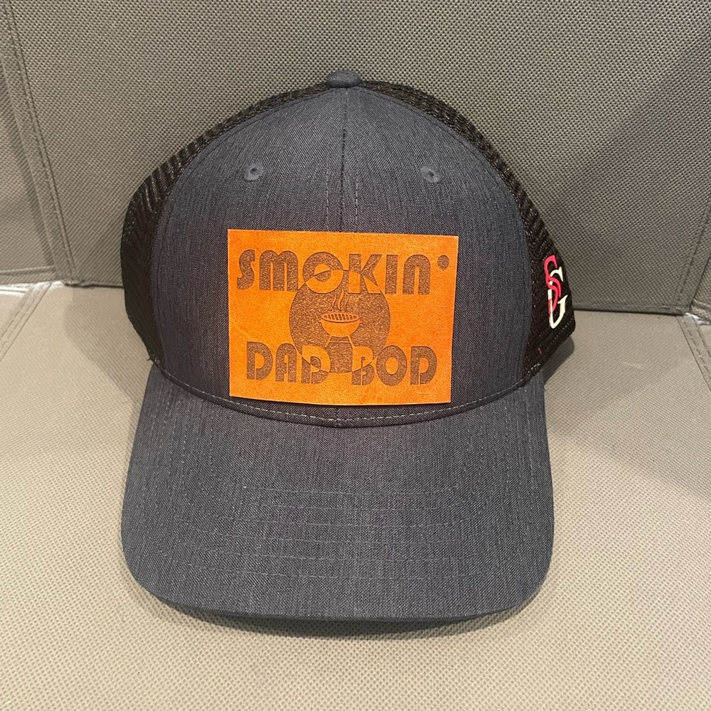 Smokin Dad Bod Trucker Hat Adjustable Sizes by Big Accessories